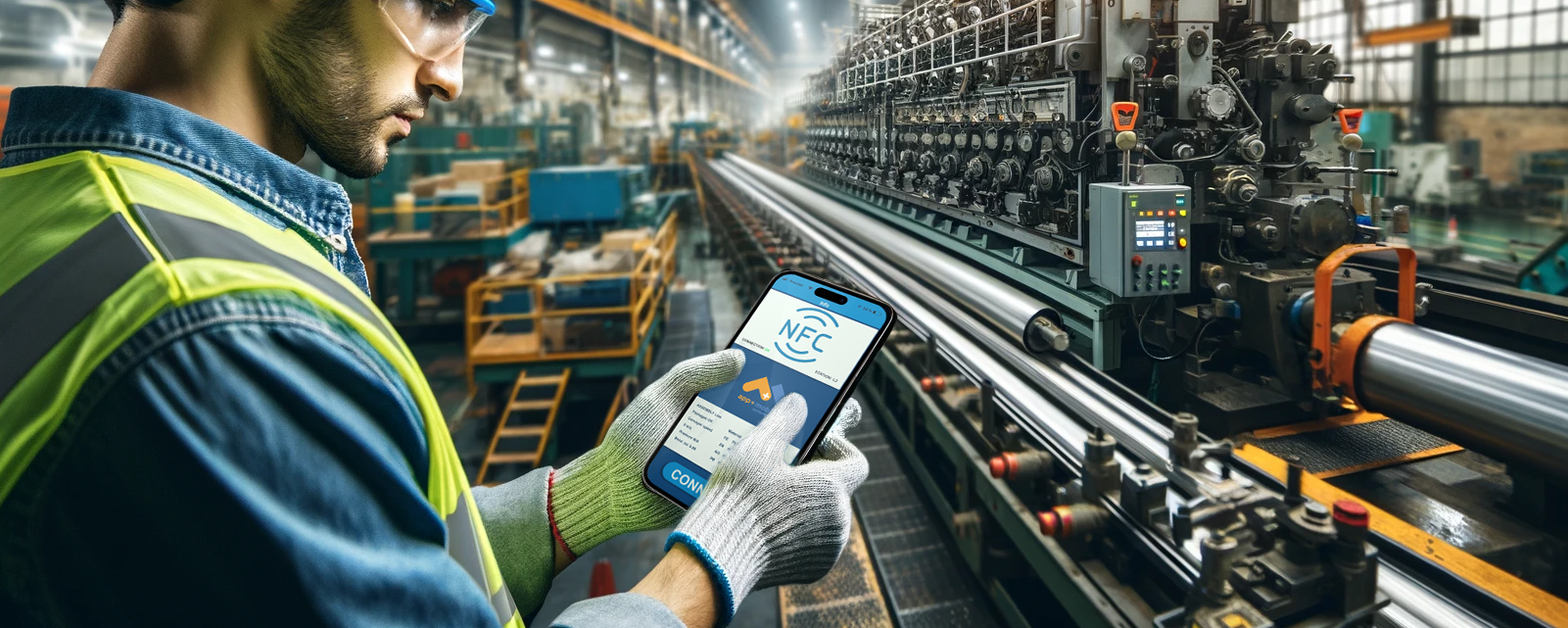 NFC application development for efficient production processes